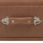 vidaXL Table basse Marron foncé 80x40x46 cm Similicuir