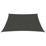 vidaXL Voile d'ombrage 160 g/m² Anthracite 6x6 m PEHD