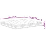 vidaXL Matelas à ressorts ensachés moyen 180x200 cm