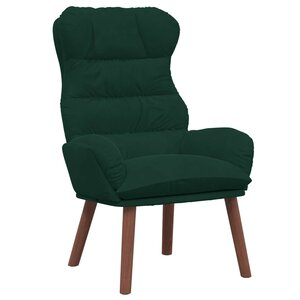 vidaXL fauteuil Vert foncé 69 x 74 x 93 cm Velours
