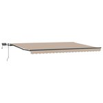 vidaXL Auvent Rétractable Beige 500 × 300 cm tissu