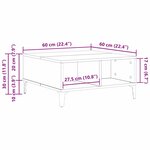 Table basse vidaXL en vieux bois 60x60x30 cm en bois reconstitué