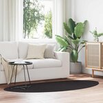 vidaXL Tapis Noir 100 x 200 cm Polyester