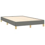 vidaXL Sommier à lattes de lit matelas LED gris foncé 120x190 cm tissu