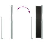 vidaXL Auvent latéral rétractable 160 x 500 cm Noir