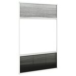 vidaXL Moustiquaire plissée pour fenêtre Aluminium 60x160 cm et auvent