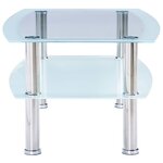 Vidaxl table basse blanc 100x60x42 cm verre trempé