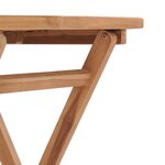 vidaXL Table pliable de jardin 60x60x75 cm Bois de teck solide