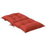 vidaXL Coussins de chaise à dossier bas lot de 4 rouge mélangé tissu