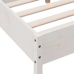 vidaXL Cadre de lit sans matelas blanc 160x200 cm bois de pin massif
