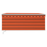 vidaXL Auvent rétractable manuel avec store 3x2 5 m Orange et marron