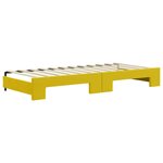 vidaXL Lit de jour avec lit gigogne jaune 80x200 cm velours