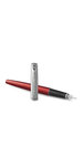 PARKER Jotter stylo plume, rouge Kensington, plume moyenne, attributs chromés