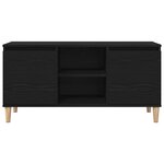 vidaXL Meuble TV Noir 102 x 35 x 50 cm Bois d'ingénierie