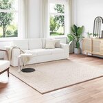 vidaXL Tapis de surface Carré HUARTE Beige 240 x 240 cm Polyester