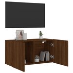 vidaXL Meuble TV mural chêne marron 80x30x41 cm