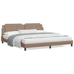 vidaXL Lit avec matelas cappuccino 200x200 cm similicuir