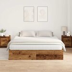 vidaXL Cadre de lit Bois ancien 200 x 180 x 31 5 cm Bois d'ingénierie