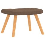 vidaXL Chaise de relaxation avec tabouret Marron Tissu