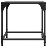vidaXL Table basse avec dessus en verre noir 40x40x40 cm acier