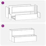 vidaXL Pot de jardin 2 niveaux 100x60x45 cm Acier blanc