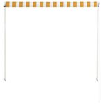 vidaXL Auvent rétractable 100x150 cm Jaune et blanc