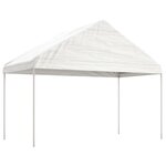 vidaXL Belvédère avec toit blanc 6 69x4 08x3 22 m polyéthylène