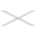vidaXL Pieds de table basse en forme de X  2 pièces  blanc  70 x (30-31) cm  acier