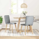 vidaXL Chaises à manger lot de 2 gris clair tissu