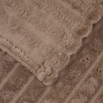 vidaXL Couvertures à jeter 6 Pièces Camel 270 x 240 cm Toison