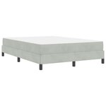 vidaXL Lit boxspring avec matelas Gris clair 140 x 200 cm Velours