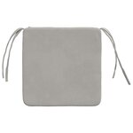 vidaXL Coussins de siège 4 Pièces Gris clair 40 x 40 x 3 cm