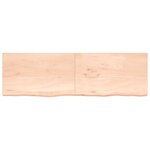 vidaXL Étagère murale 200x60x(2-4) cm bois de chêne massif non traité