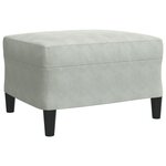 vidaXL Ensemble de canapés 3 Pièces avec coussins Gris clair Velours