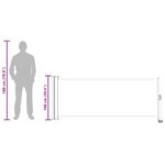 vidaXL Auvent latéral rétractable de patio 100x300 cm Bleu