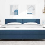 vidaXL Tête de lit LED avec des lumières à LED Bleu 180 cm Polyester