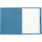 Chemise Carte Lustée simple 24 x 32 cm avec élastiques et étiquette de dos Bleu COUTAL