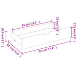vidaXL Cadre de lit avec 2 tiroirs Blanc Bois de pin massif 200x200 cm