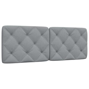 vidaXL Coussin de tête de lit gris clair 120 cm tissu