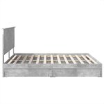 vidaXL Lit de Rangement Gris béton 200 x 200 cm Bois d'ingénierie
