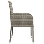 vidaXL Chaises de jardin avec coussins lot de 2 Résine tressée Gris