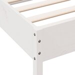 vidaXL Cadre de lit sans matelas blanc 120x190 cm bois de pin massif