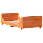 vidaXL Cadre de lit sans matelas cire marron 90x190 cm bois pin massif