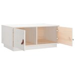 vidaXL Table basse Blanc 80x50x35 cm Bois massif de pin