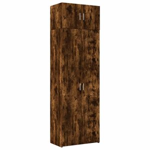 vidaXL Armoire de rangement chêne fumé 70x42 5x225cm bois d'ingénierie