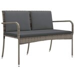 vidaXL Ensemble de jardin avec coussin acier
