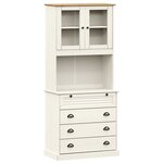 vidaXL Buffet haut VIGO blanc 80x40x176 cm bois massif de pin
