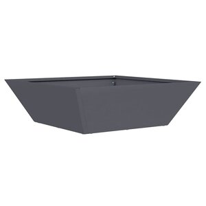 vidaXL Pot de jardin en forme de bol Anthracite 50 x 50 x 15 cm Acier