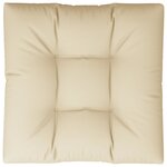 vidaXL Coussin de palette beige 80x80x12 cm tissu