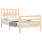 vidaXL Cadre de lit sans matelas bois massif